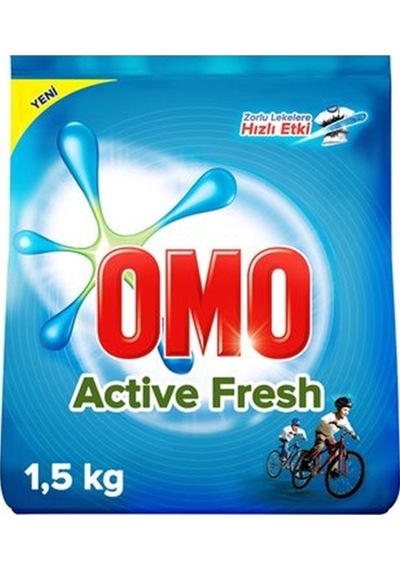 Omo Active Fresh Toz Çamaşır Deterjanı 10 Yıkama 1500 G