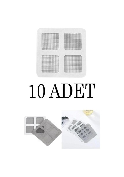 10 Adet Yapışkanlı Banyo Gider Koruyucu Saç Toplayıcı Böcek Süzgeci Metal Diğer