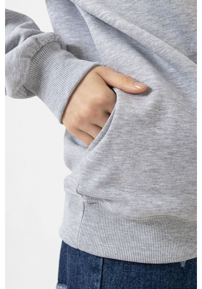 Romania Fingerprint Grimelanj Kadın 3ip Kapşonlu Sweatshirt Gri
