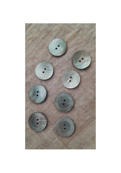 Doğal Agoya Hakiki İnci Midye Kabugu Düğme 20 Mm 8 Adet