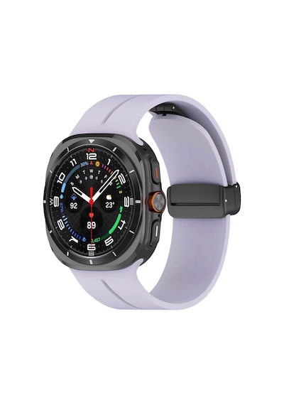 Galaxy Uyumlu Watch 8 Classic 46mm Krd-84 Silikon Kordon - Beyaz