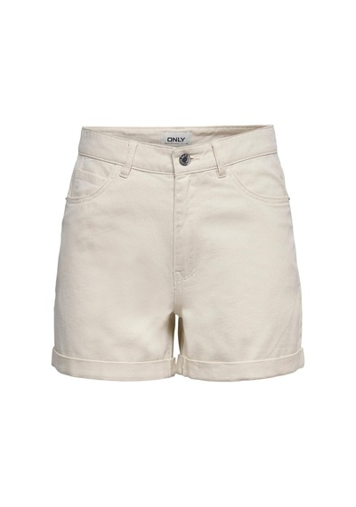 Only Kadın Onlvega Krem Kot Şort Mom Shorts - 15230571 001
