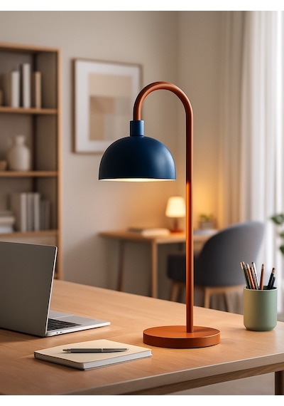 Acco Metal Masa Lambası E27 Duy Ofis & Çalışma Masası Lambası Lacivert