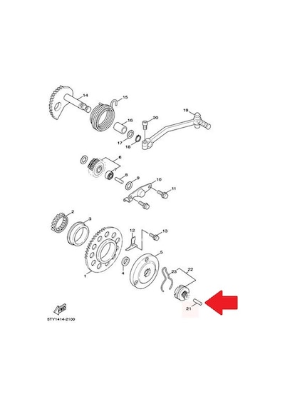 Yamaha Bws125 Cygnusx 125. Marş Pedalı Dişli Pimi 5ml-e5659-0