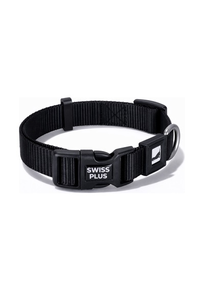 Swissplus Urban Paws Köpek Tasması Noir Black Ayarlanabilir, Dayanıklı, Hafif-15mm Siyah
