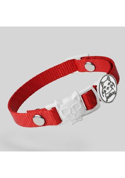 Charmlı Kedi Boyun Tasması Safety Click Kırmızı