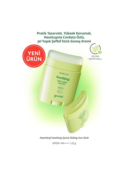 Jel Yapılı Şeffaf Stik Güneş Kremi Goodal Heartleaf Soothing Quick Sliding Sun Stick Spf 50+ Pa++++