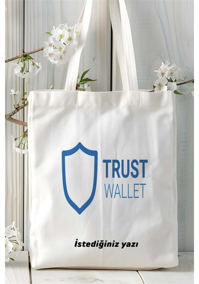 Art Hediye Trustwallet Baskılı Bez Çanta Kişiye Özel Model 1 Çok Renkli