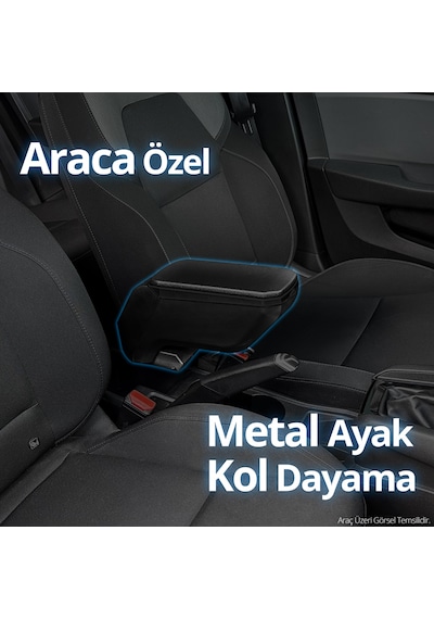 S-dizayn Dacia Sandero Kol Dayama Kolçak Çelik Ayaklı Abs Siyah 2020 Üzeri A+kalite