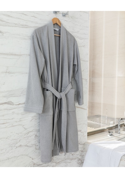 Madame Coco Stripe Kimono Unisex Bornoz 1kborn0103gri