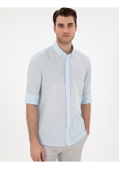 Pierre Cardin Erkek Açık Mavi Gömlek Desenli 50302710-vr003 Açik Mavi
