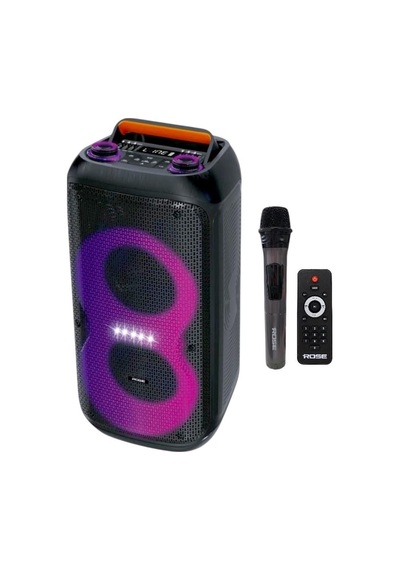 Rose Hp-2150 Taşınabilir Hoparlör Kablosuz El Mikrofonlu Şarjlı Kumandalı Bluetooth 6.5