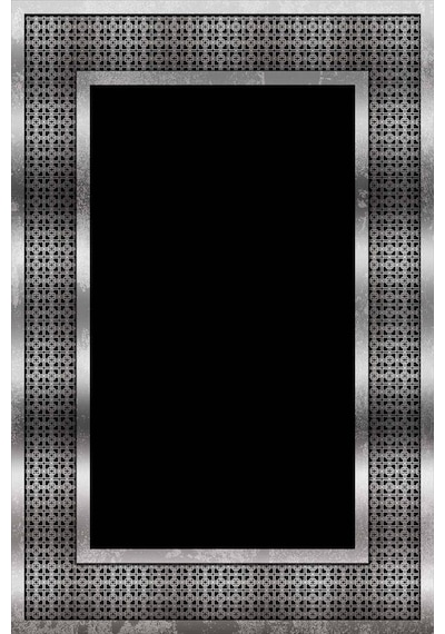 Silver Çerçeveli Dokuma Leke Tutmaz Masa Örtüsü Mso399n11