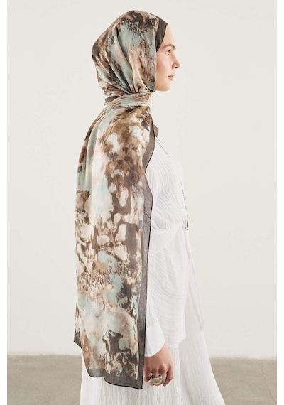 Defacto Fresh Scarfs X Defacto Shadow Floral Viskon Şal I1753ax26smbk27 Siyah-bk27
