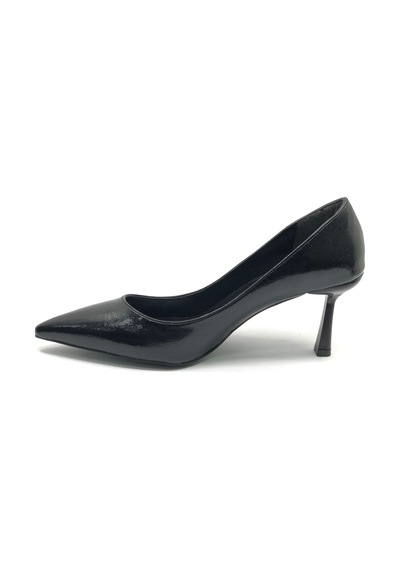 Feles 7 Cm Topuklu Stiletto Kadın Ayakkabı Siyah-rugan