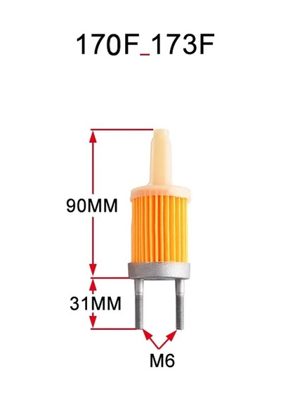İtal/Çin 170F/170Fa/173F 5hp/6hp Dizel Yakıt Filitresi Mazot Filitresi