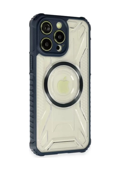 Newface Apple İphone 13 Pro Max Kılıf Prag Magneticsafe Kapak - Lacivert