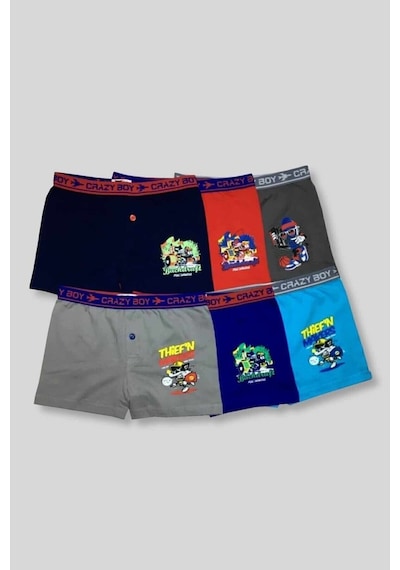 Tutku Çocuk Boxer 6'lı Paket Kombin