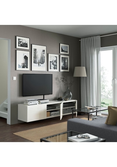 Tv Sehpası, Parlak Cila-beyaz, 180x42x38 Cm, Selsvıken Beyaz Tv Sehpası, Parlak Cila-beyaz, 180x42x38 Cm, Selsvıken Beyaz