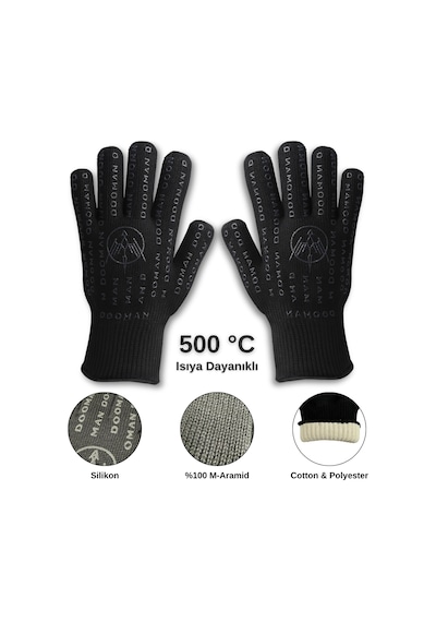 Dooman Yüksek Isıya Dayanıklı Barbekü Mangal Ve Fırın Eldiveni 500 C