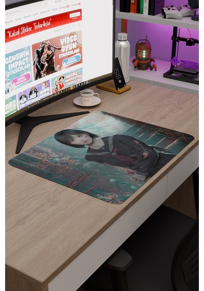 Silent Hill Kaymaz Dikişli Kauçuk Oyuncu Mousepad V1 - 48x40 Xl Gaming Mouse Pad Fare Altlığı