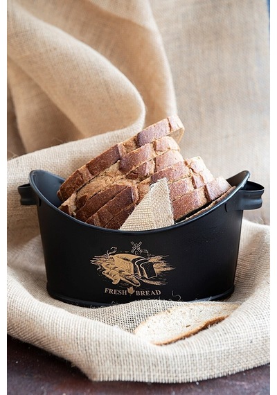 Ekmek Sunum Kabı Gold Siyah Ekmeklik Kayık Ekmeklik Siyah