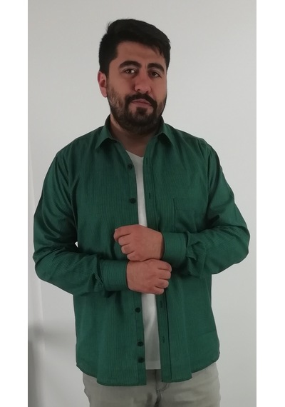Tousus Regular Fit Pitikareli Vual Erkek Gömlek Kls-4016-tss Yeşil