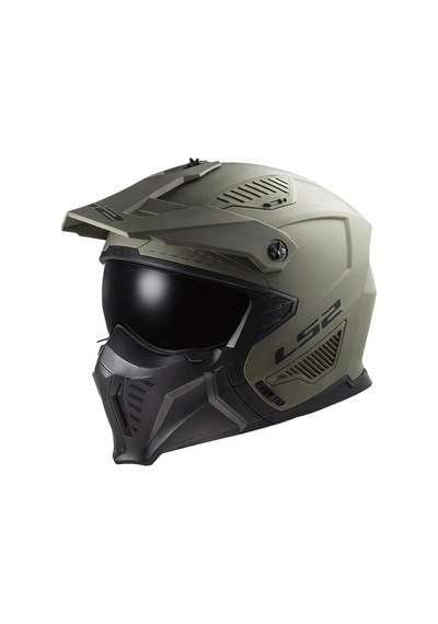 Ls2 Drıfter Mat Olıve Siyah Vizör Kask Yeşil