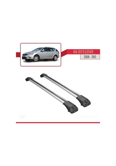 Kia Ceed Sportswagon 2009-2012 Arası İle Uyumlu Ace-1 Ara Atkı Tavan Barı Gri