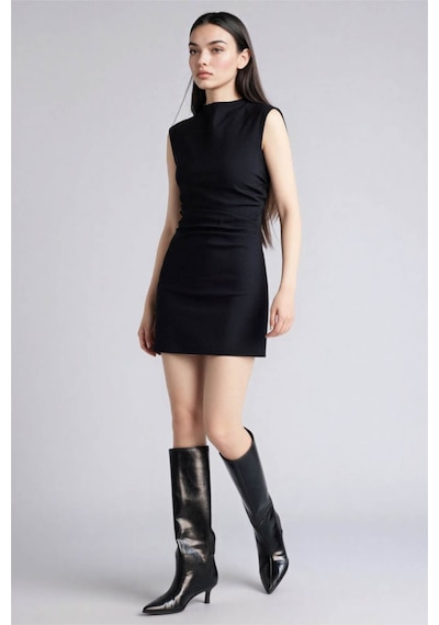 Defacto Bodycon Vücudu Saran Mini Elbise H0163ax26smnv245 Lacivert-nv245