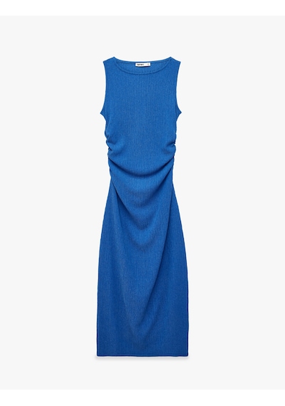 Koton Drape Detaylı Bisiklet Yaka Kolsuz Dokulu Kobalt Mavi Bodycon Elbise Lacivert 6sak80334ek Koton Drape Detaylı Bisiklet Yaka Kolsuz Dokulu Kobalt Mavi Bodycon Elbise Lacivert 6sak80334ek