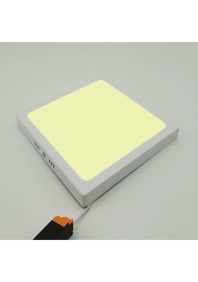 Kare Sıva Üstü Led Panel Armatür Trafolu Beyaz Gün 12/20/25W Beyaz