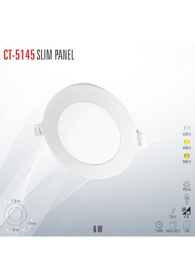 Cata Ct-5145 Slım Panel Gün Işığı 5 Adet