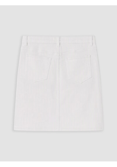 Lcw Petite Beyaz Dar Fit Mini Jean Etek