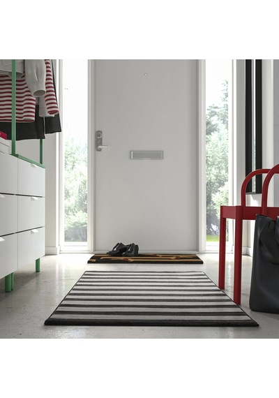Ikea Elsystem Halı 80 X 150 Cm Siyah - Beyaz Siyah+beyaz