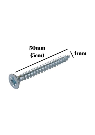 Sunta Vidası 4x50mm Çinko Ahşap Mdf Montaj Vidası 4x50mm 250 Adet 50 MM