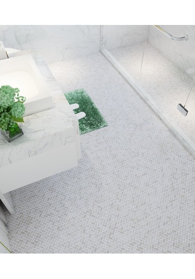 Tuqco Doğaltaş Herringbone Golden Eskitme Mermer Mozaik