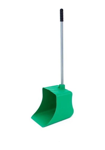 A Form Endüstriyel Büyük Hazneli Sokak Bahçe Çöpçü Faraşı Alüminyum Saplı -yeşil - 105 Cm. - 1 Adet Yeşil