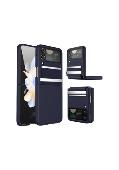 Samsung Galaxy Z Flip 4 Kılıf Belt Flip Kapak - Lacivert