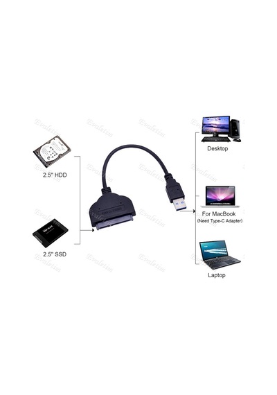 Usb 3.0 2.5 Inç Sata 4591A Hdd Hard Disk Kablosu Kutusu Veri