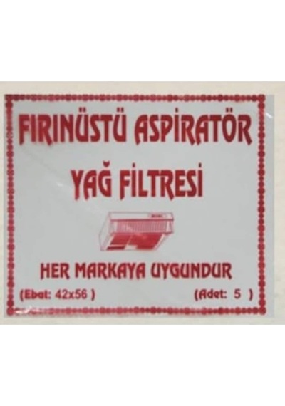 Fırın Üstüaspiratör Filtresi Yurt Içi Ile Teslimat