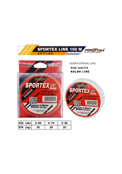 Portfish Sportex Misina Pakette 100mt 0,60