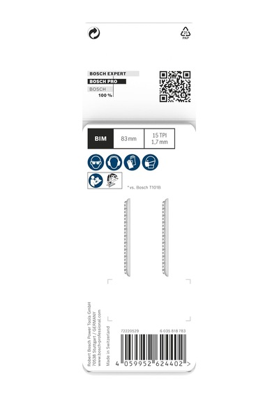 Tr 2 X Pro Laminate Clean T101bıf Dekupaj Testere Bıçağı Parke, Kompakt Laminat Vinil, Pvc, Uzunluk 83 Mm, Profesyo