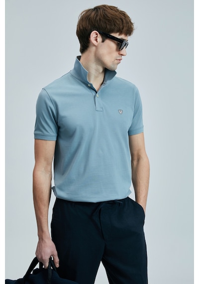 Lufian Erkek Laon Smart Polo T-shirt 111040206 Su Yeşili Çok Renkli