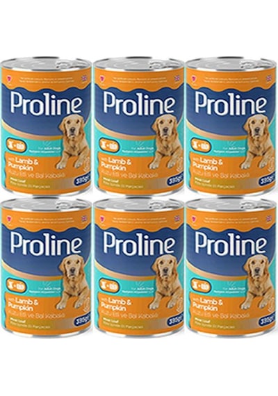 Pro Line Kuzu Etli ve Bal Kabaklı Yetişkin Köpek Konservesi 6 x 395 G