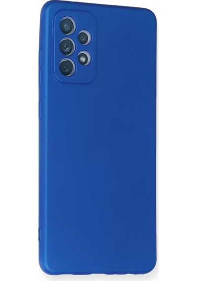 Newface Samsung Uyumlu Galaxy A72 Kılıf First Silikon - Mavi Resimdeki