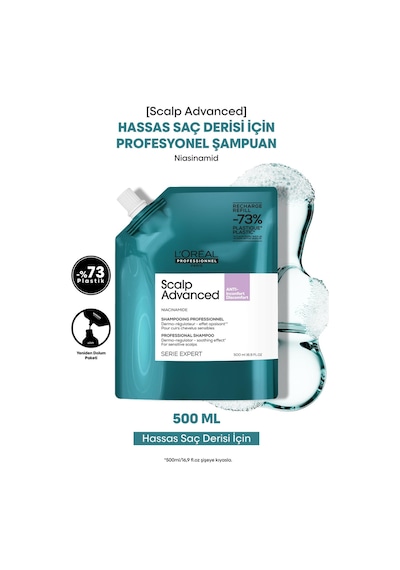 L'Oréal Professionnel Scalp Advanced Hassas Saç Derisi İçin Şampuan Refill 500 ML