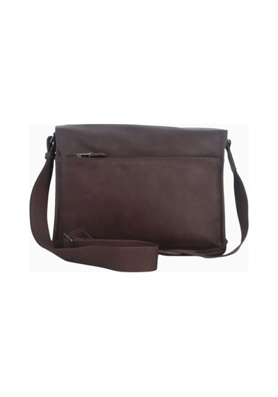 Discovery Heritage Metal Logolu 4l Kapasiteli Messenger Omuz Çantası Kahverengi 2