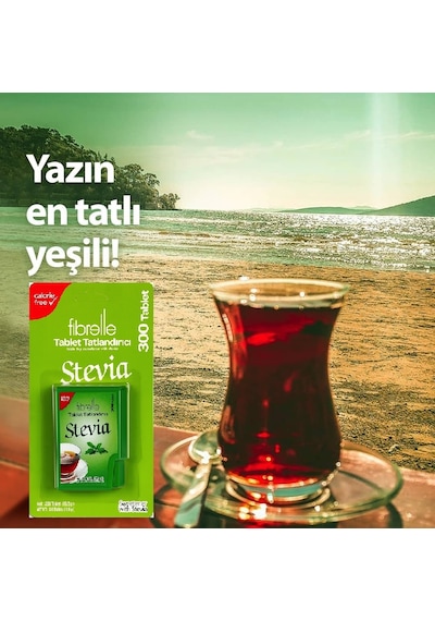 Fibrelle Stevialı Tablet Tatlandırıcı 300'lük Kutu 2 Adet