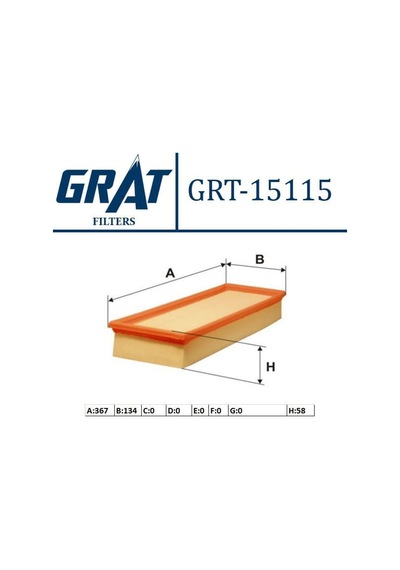 GRAT 15115 Hava Filtresi Polo Classıc 00- Polo III Caddy II / Cordoba Ibiza III 1.9 TDI Sdı